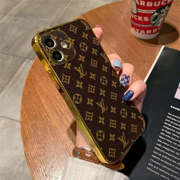 ヴィトンモノグラム iphone16 ケース メッキ iphone15pro/14/13 ケース ブランド メンズ vuitton アイフォン14pro max レザーケース 贅沢 iphone13pro スマホカバー お 揃い オシャレ - 画像 (2)
