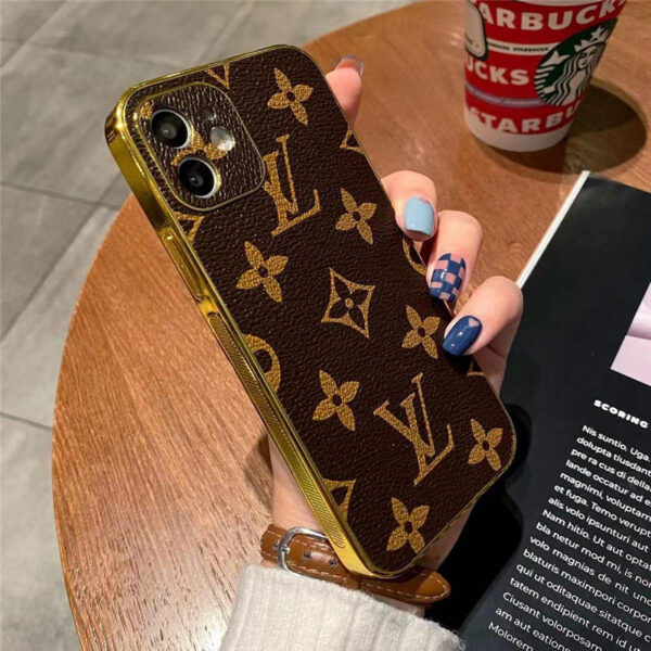 ヴィトンモノグラム iphone16 ケース メッキ iphone15pro/14/13 ケース ブランド メンズ vuitton アイフォン14pro max レザーケース 贅沢 iphone13pro スマホカバー お 揃い オシャレ