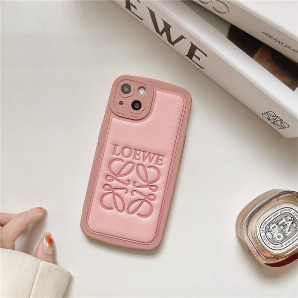 iphoneケース ロエベ風 アイフォンケース15/15pro max 韓国 通販 スマホケース loeweパロディ iphone14/13/12 携帯カバー おそろい iphone レザーケース おすすめ - 画像 (4)