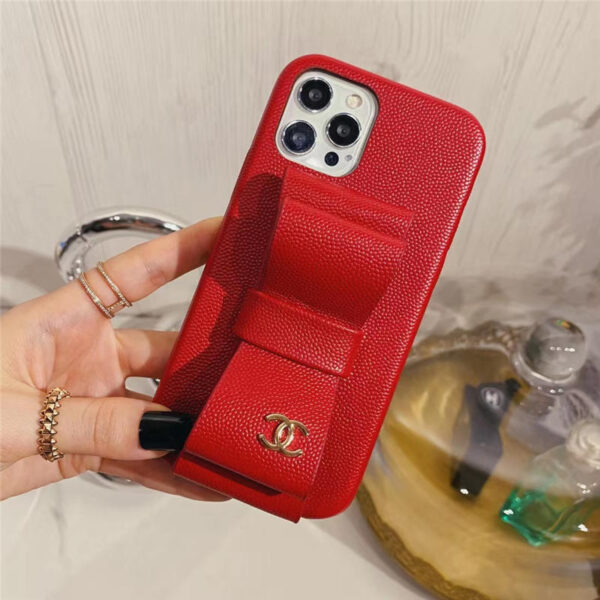 iphone13/13proケース リボンベルト chanel新作 iphone12pro max レザーケース 可愛い 機能的 シャネルコピー iphone12/11 携帯かばー 蝶々結び 女性向け - 画像 (3)