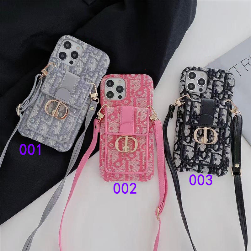 dior スマホケース 肩掛け かわいい