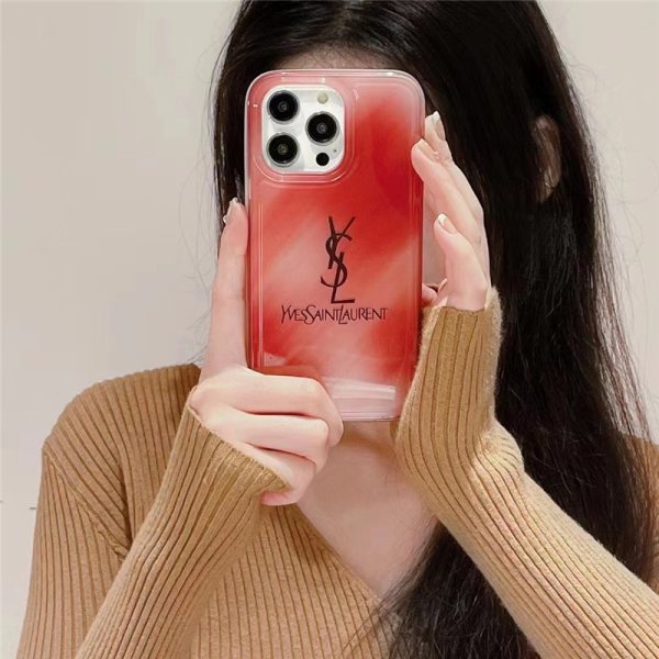 iphone15proケース ysl iphone 赤に合うケース サンローラン iphone14pro/14plus ケース オシャレ ブランド iphone13/12 ケース 大人 女子