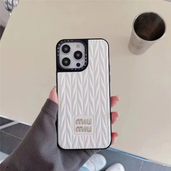 iphone16/16pro/15promax/15 ケース miumiu アイフォンケース14/14pro レザー ミュウミュウ iphone14promax ケース マテラッセ iphone13pro/13/12 ケース ペア おしゃれ - 画像 (3)