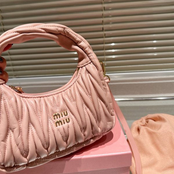 ミュウ ワンダー アイコンバッグ miumiu マテラッセ ホーボー バッグ 2way ショルダーバッグ ブランド コピー ポシェット かわいい - 画像 (4)