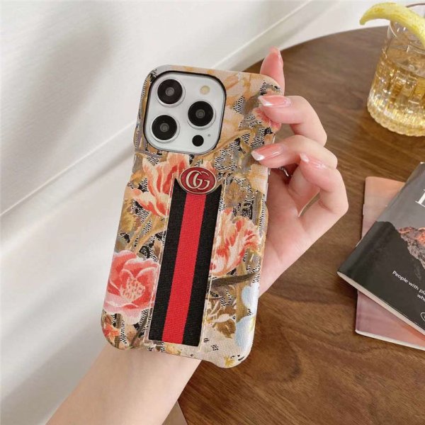 gucci スマホケース iphone16pro 花柄 iphone15/14 ケース ブランド レディース 30代 40代 iphone13/12 ケース 大人 かわいい - 画像 (4)