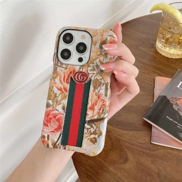 gucci スマホケース iphone16pro 花柄 iphone15/14 ケース ブランド レディース 30代 40代 iphone13/12 ケース 大人 かわいい - 画像 (5)