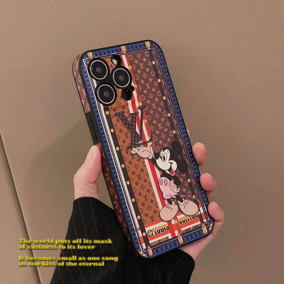 ルイヴィトンiPhone13Pro MAX スマホケース　ブラック　ブラウン