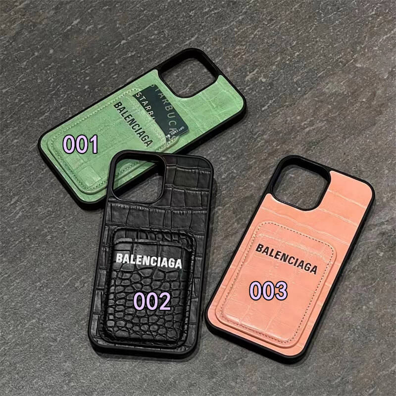 バレンシアガ スマホケース iphone15/15pro カード収納 アイ フォン 