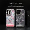 ルイヴィトン iphone16/16pro ケース クリア グリッター スマホ ケース iphone15/14 ケース キラキラ iphone ケース 女子 人気