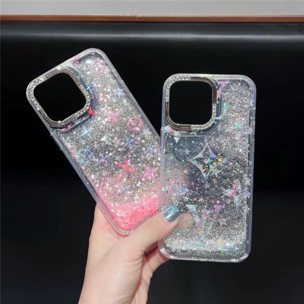 ルイヴィトン iphone16/16pro ケース クリア グリッター スマホ ケース iphone15/14 ケース キラキラ iphone ケース 女子 人気 - 画像 (2)