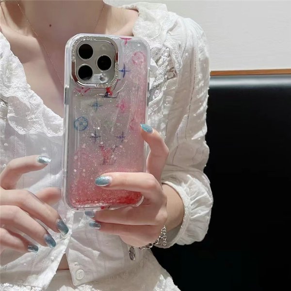 ルイヴィトン iphone16/16pro ケース クリア グリッター スマホ ケース iphone15/14 ケース キラキラ iphone ケース 女子 人気 - 画像 (3)
