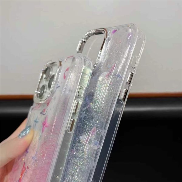 ルイヴィトン iphone16/16pro ケース クリア グリッター スマホ ケース iphone15/14 ケース キラキラ iphone ケース 女子 人気 - 画像 (6)
