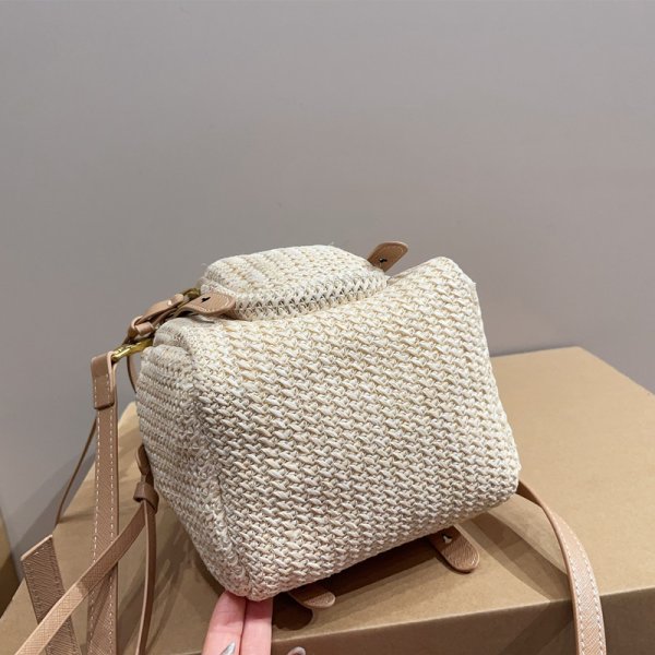 プラダ ショルダーバッグ 小脇バッグ 編み込み ショルダー バッグ 可愛い 韓国 編み バッグ 夏 prada の ショルダー バッグ レディース - 画像 (4)
