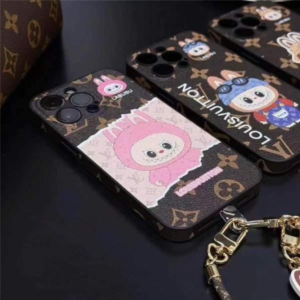 ルイヴィトン iphone17/17pro ケース かわいい lv labubu アイフォン16/16promax ケース ストラップ付き iphoneケース キャラクター iphone15pro/14 ケース おもしろ - 画像 (7)