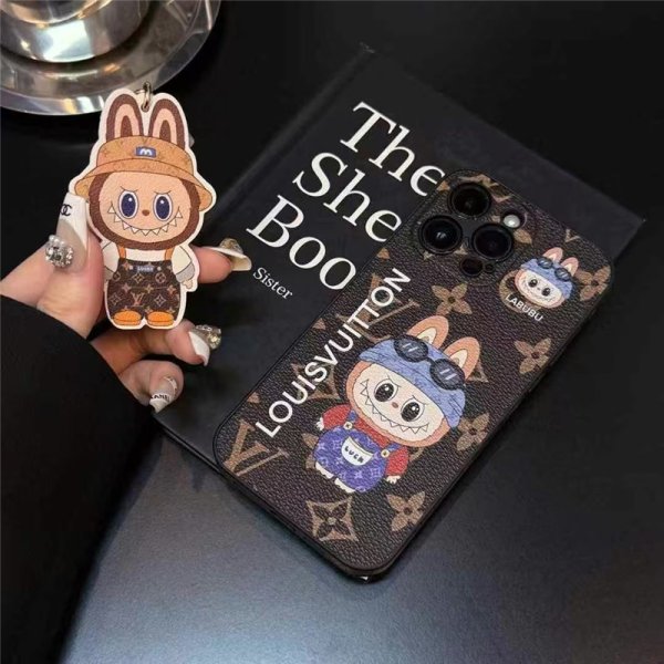 ルイヴィトン iphone17/17pro ケース かわいい lv labubu アイフォン16/16promax ケース ストラップ付き iphoneケース キャラクター iphone15pro/14 ケース おもしろ - 画像 (5)