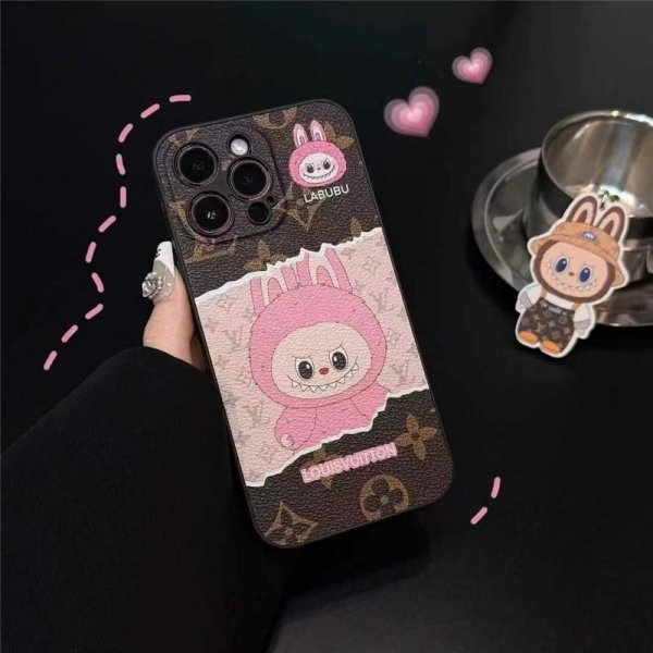 ルイヴィトン iphone17/17pro ケース かわいい lv labubu アイフォン16/16promax ケース ストラップ付き iphoneケース キャラクター iphone15pro/14 ケース おもしろ - 画像 (4)