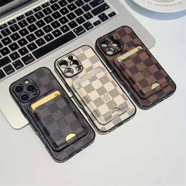 ルイヴィトン iphone17/17air ケース gucci iphone17pro ケース 背面 収納 ハイ ブランド iphone16pro/16promax ケース おしゃれ メンズ スマホケース カード ケース 付き - 画像 (2)