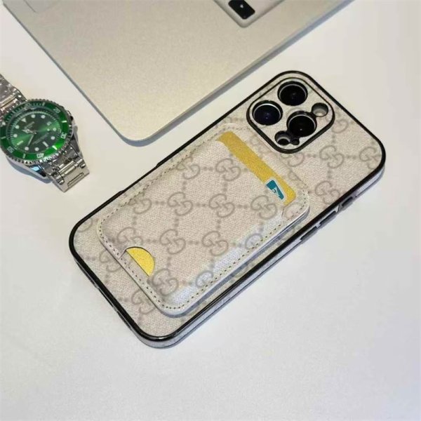 ルイヴィトン iphone17/17air ケース gucci iphone17pro ケース 背面 収納 ハイ ブランド iphone16pro/16promax ケース おしゃれ メンズ スマホケース カード ケース 付き - 画像 (10)