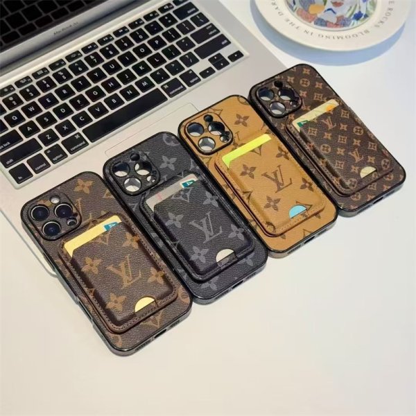 ルイヴィトン iphone17/17air ケース gucci iphone17pro ケース 背面 収納 ハイ ブランド iphone16pro/16promax ケース おしゃれ メンズ スマホケース カード ケース 付き